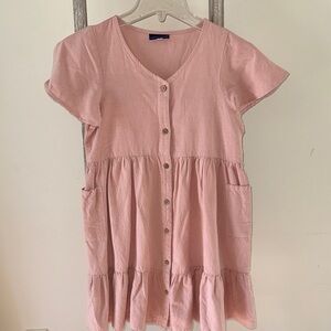 Andy & Evan Light Pink Casual Kids Dress